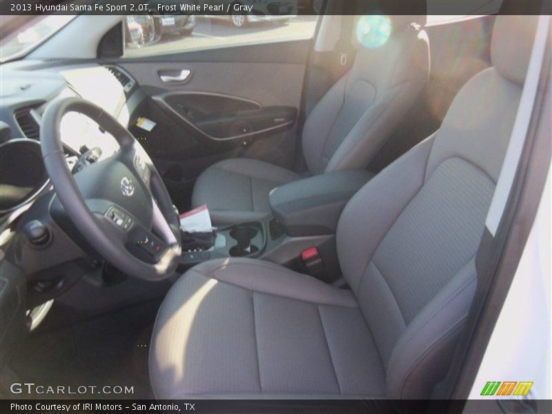 Frost White Pearl / Gray 2013 Hyundai Santa Fe Sport 2.0T