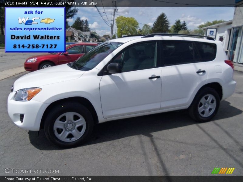 Super White / Ash Gray 2010 Toyota RAV4 I4 4WD