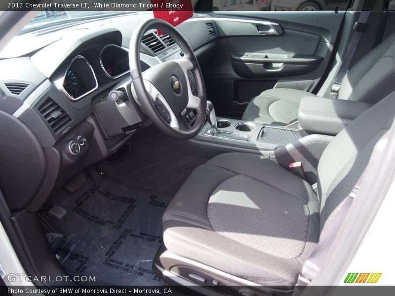 White Diamond Tricoat / Ebony 2012 Chevrolet Traverse LT