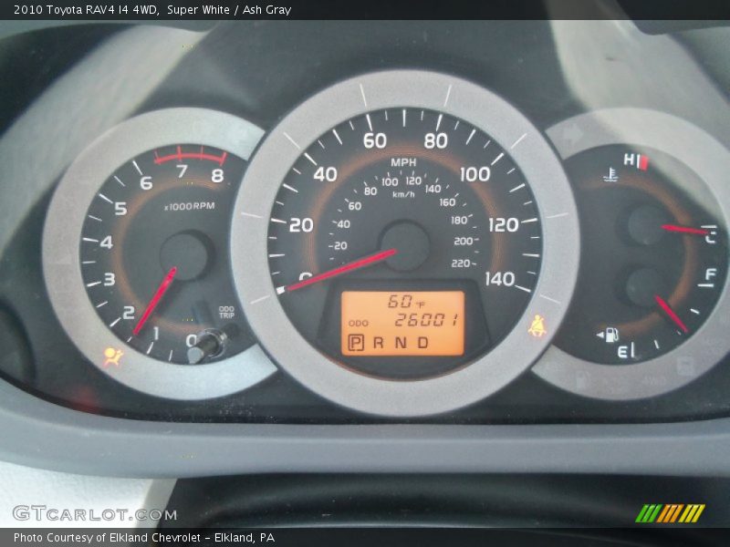 Super White / Ash Gray 2010 Toyota RAV4 I4 4WD