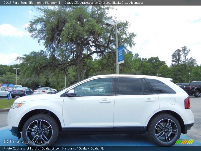White Platinum Tri-Coat / SEL Appearance Charcoal Black/Gray Alcantara 2013 Ford Edge SEL