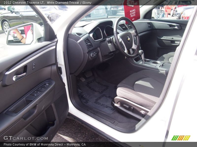 White Diamond Tricoat / Ebony 2012 Chevrolet Traverse LT