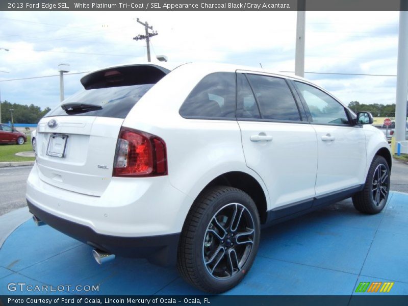 White Platinum Tri-Coat / SEL Appearance Charcoal Black/Gray Alcantara 2013 Ford Edge SEL