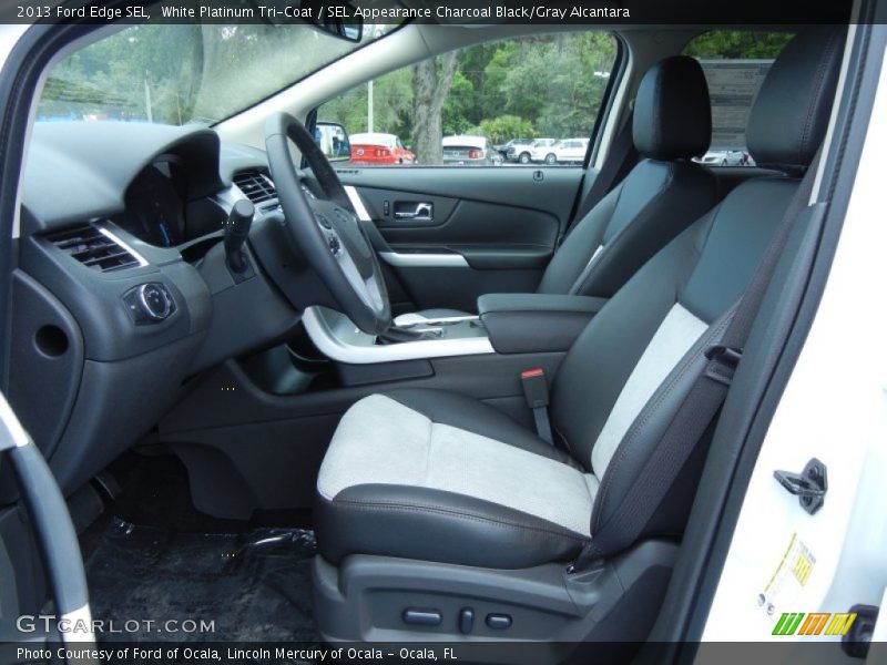 White Platinum Tri-Coat / SEL Appearance Charcoal Black/Gray Alcantara 2013 Ford Edge SEL