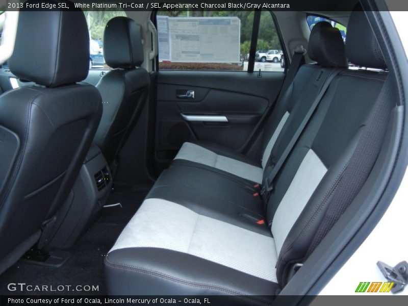 White Platinum Tri-Coat / SEL Appearance Charcoal Black/Gray Alcantara 2013 Ford Edge SEL