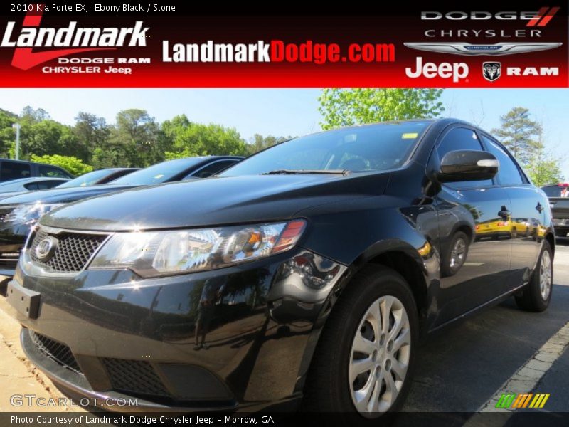 Ebony Black / Stone 2010 Kia Forte EX