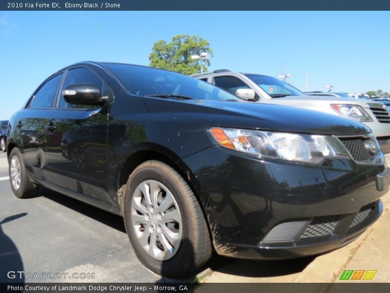 Ebony Black / Stone 2010 Kia Forte EX