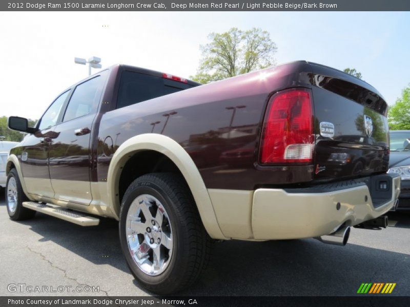 Deep Molten Red Pearl / Light Pebble Beige/Bark Brown 2012 Dodge Ram 1500 Laramie Longhorn Crew Cab