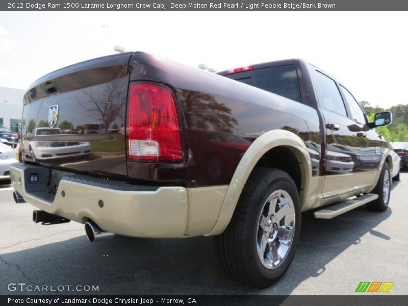 Deep Molten Red Pearl / Light Pebble Beige/Bark Brown 2012 Dodge Ram 1500 Laramie Longhorn Crew Cab