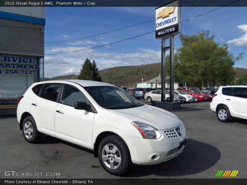 Phantom White / Gray 2010 Nissan Rogue S AWD