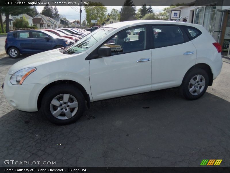 Phantom White / Gray 2010 Nissan Rogue S AWD