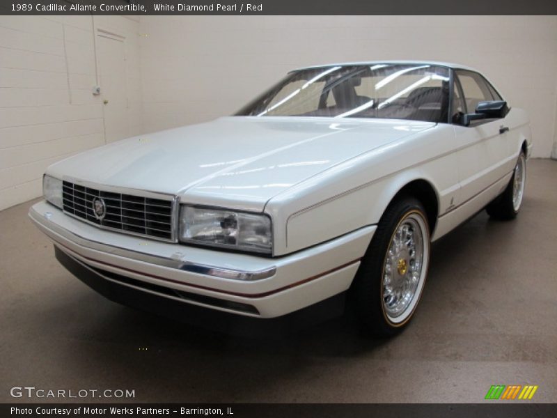 White Diamond Pearl / Red 1989 Cadillac Allante Convertible