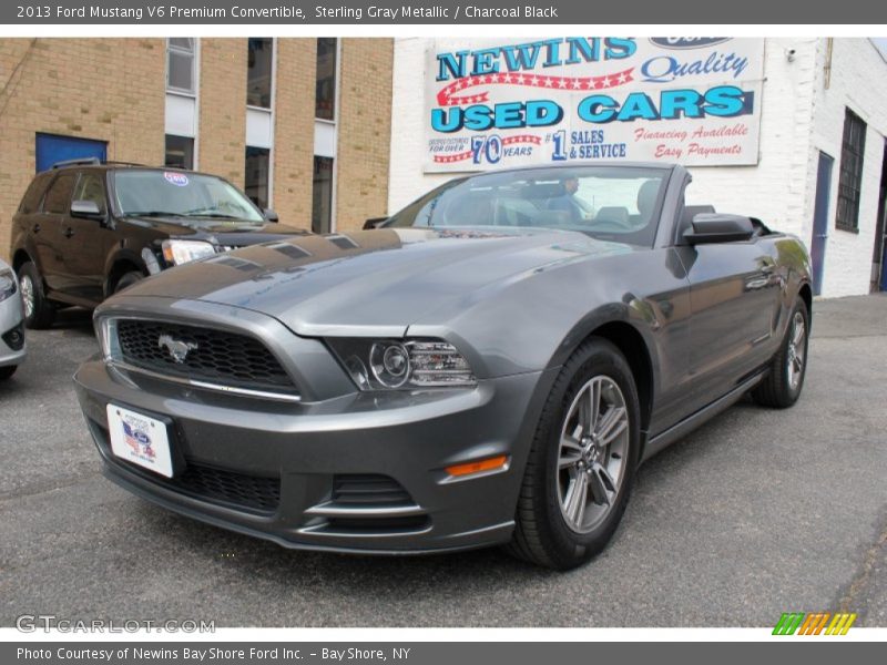 Sterling Gray Metallic / Charcoal Black 2013 Ford Mustang V6 Premium Convertible