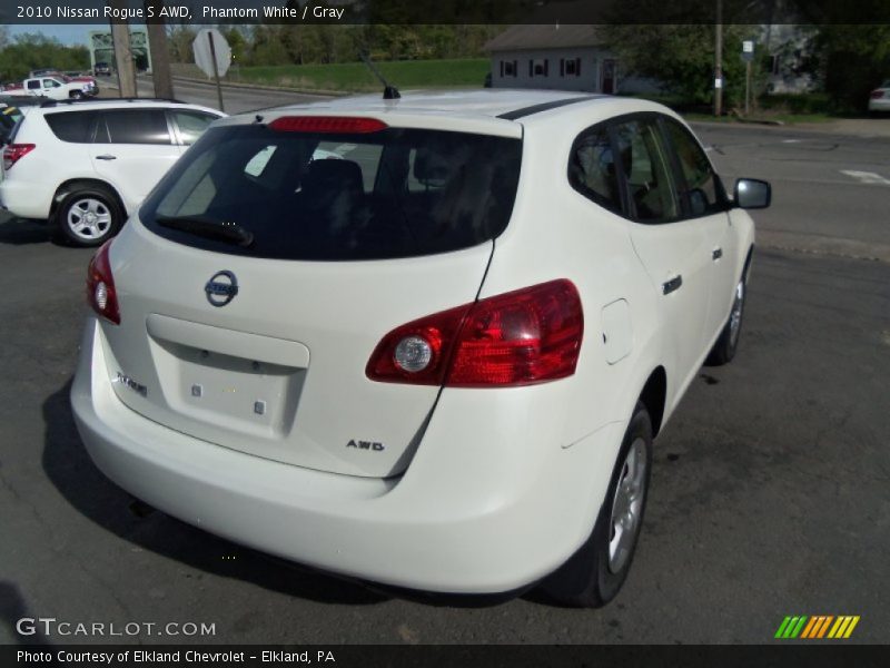 Phantom White / Gray 2010 Nissan Rogue S AWD