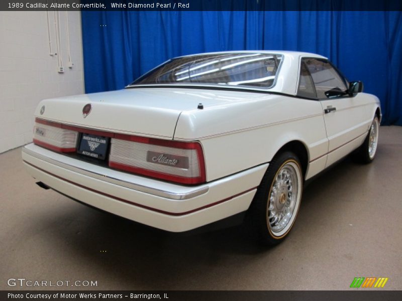 White Diamond Pearl / Red 1989 Cadillac Allante Convertible