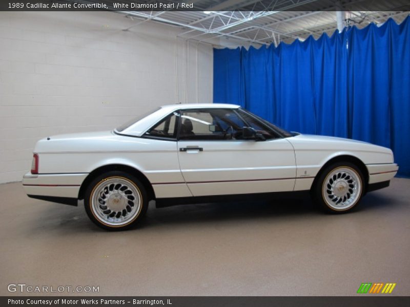 White Diamond Pearl / Red 1989 Cadillac Allante Convertible