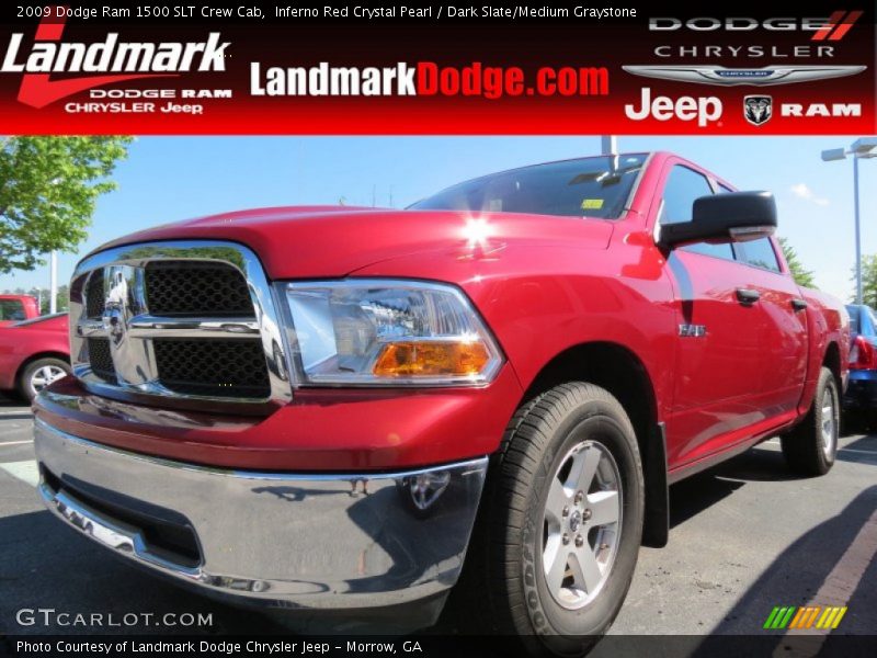 Inferno Red Crystal Pearl / Dark Slate/Medium Graystone 2009 Dodge Ram 1500 SLT Crew Cab