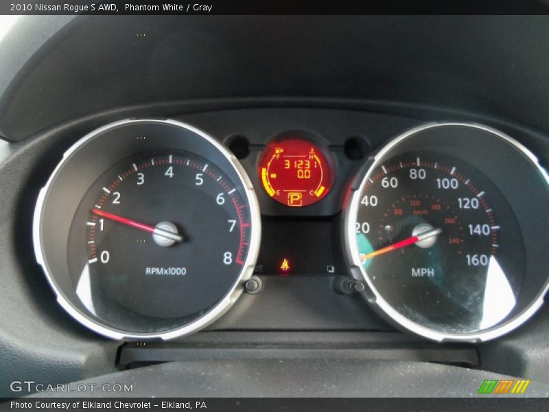 Phantom White / Gray 2010 Nissan Rogue S AWD
