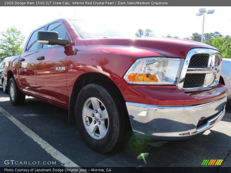 Inferno Red Crystal Pearl / Dark Slate/Medium Graystone 2009 Dodge Ram 1500 SLT Crew Cab