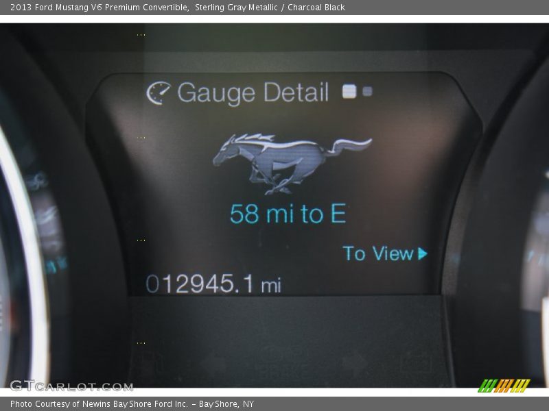 Sterling Gray Metallic / Charcoal Black 2013 Ford Mustang V6 Premium Convertible