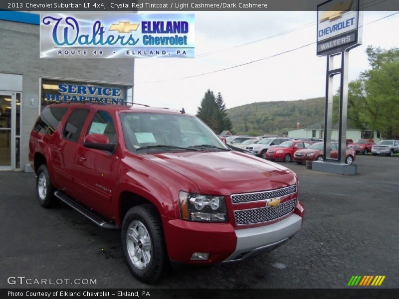 Crystal Red Tintcoat / Light Cashmere/Dark Cashmere 2013 Chevrolet Suburban LT 4x4