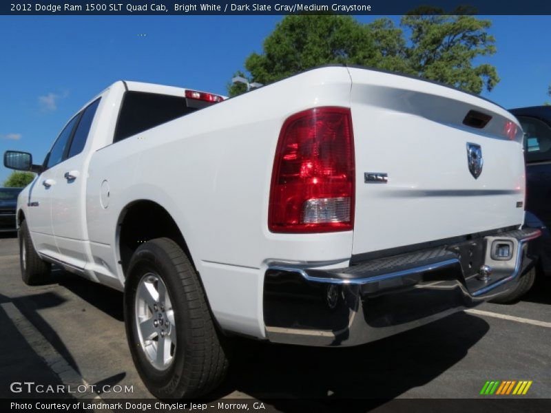 Bright White / Dark Slate Gray/Medium Graystone 2012 Dodge Ram 1500 SLT Quad Cab