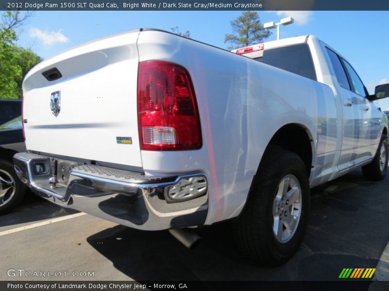 Bright White / Dark Slate Gray/Medium Graystone 2012 Dodge Ram 1500 SLT Quad Cab