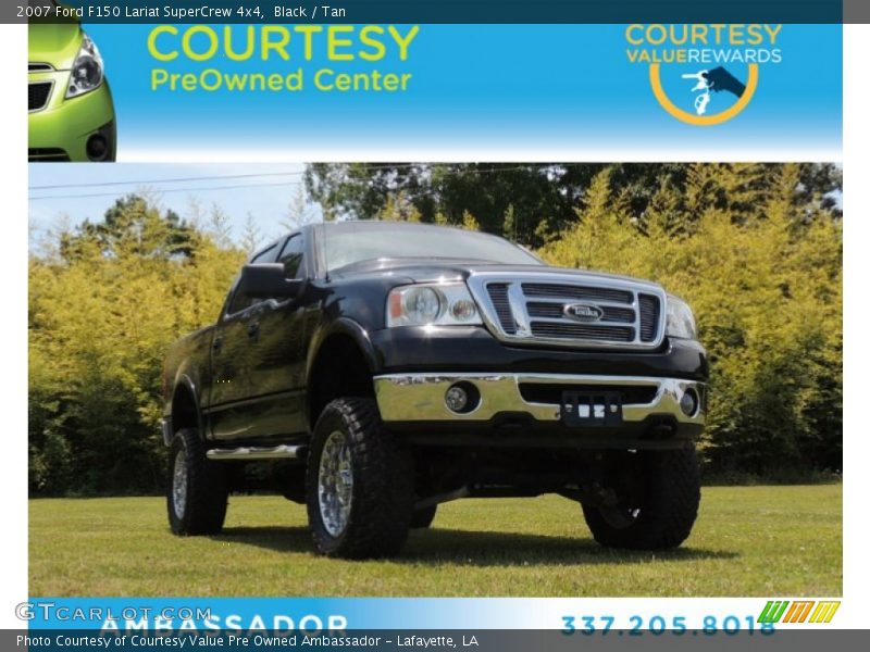 Black / Tan 2007 Ford F150 Lariat SuperCrew 4x4
