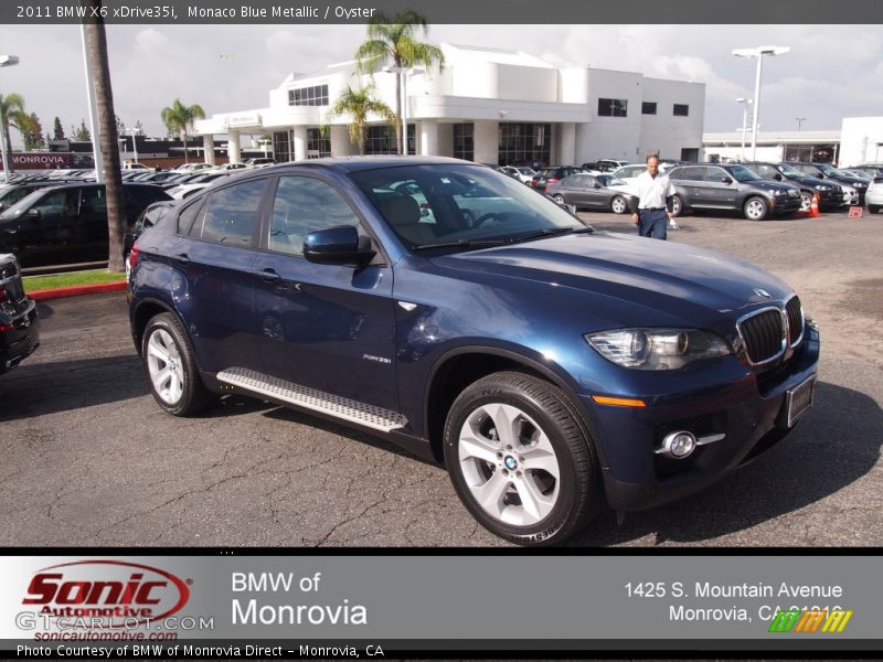 Monaco Blue Metallic / Oyster 2011 BMW X6 xDrive35i