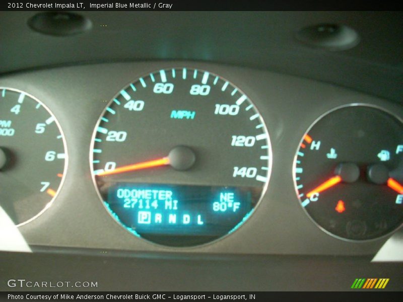 Imperial Blue Metallic / Gray 2012 Chevrolet Impala LT