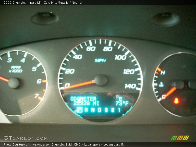 Gold Mist Metallic / Neutral 2009 Chevrolet Impala LT
