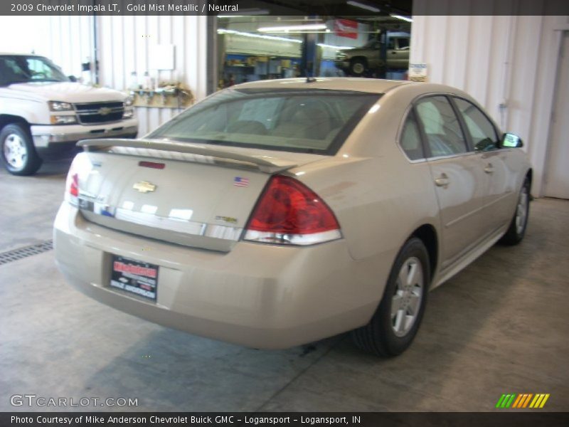 Gold Mist Metallic / Neutral 2009 Chevrolet Impala LT