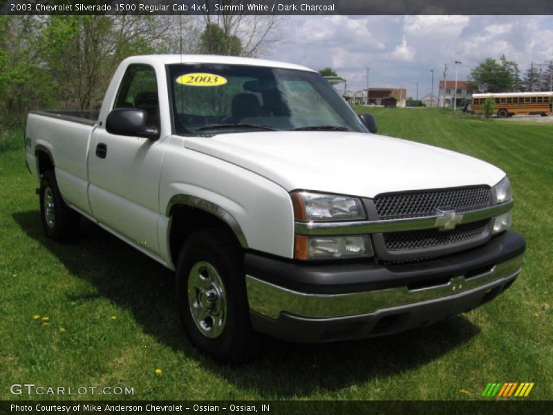 Summit White / Dark Charcoal 2003 Chevrolet Silverado 1500 Regular Cab 4x4