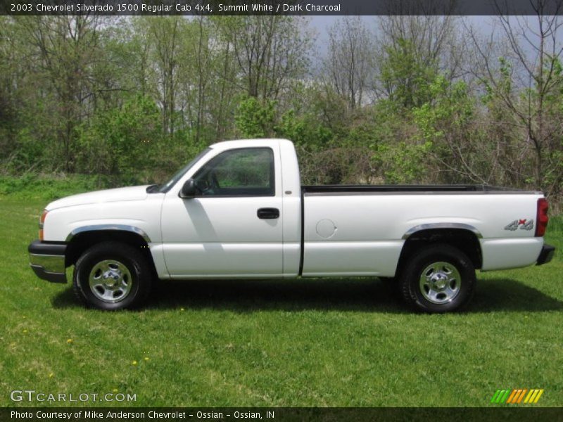 Summit White / Dark Charcoal 2003 Chevrolet Silverado 1500 Regular Cab 4x4