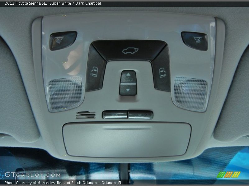 Super White / Dark Charcoal 2012 Toyota Sienna SE