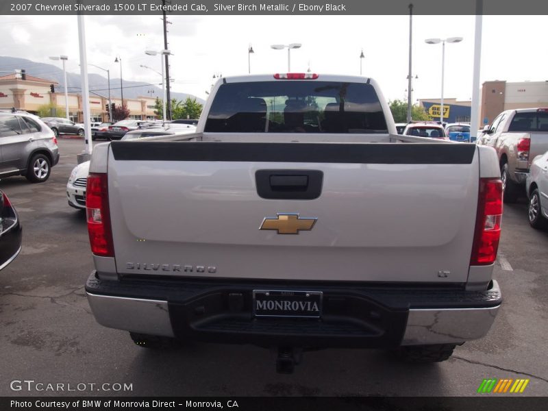 Silver Birch Metallic / Ebony Black 2007 Chevrolet Silverado 1500 LT Extended Cab