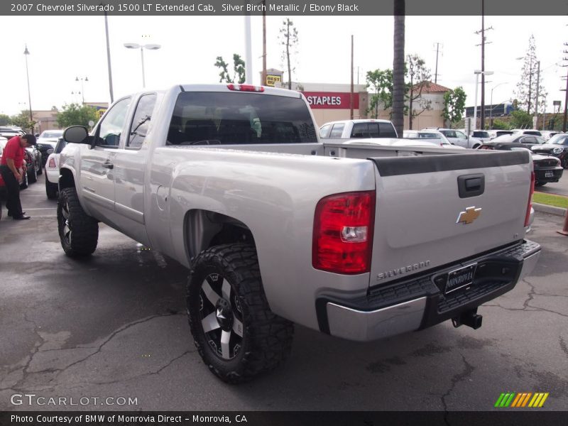 Silver Birch Metallic / Ebony Black 2007 Chevrolet Silverado 1500 LT Extended Cab