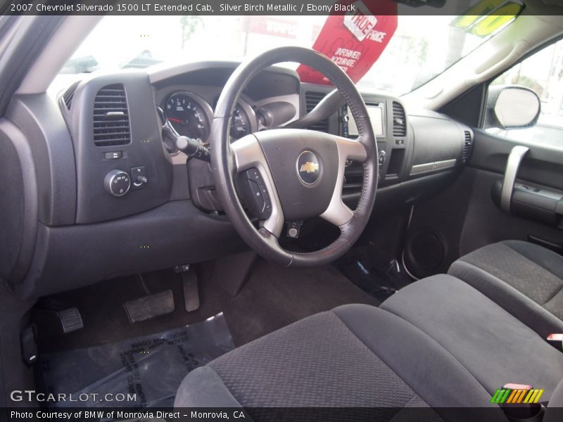 Silver Birch Metallic / Ebony Black 2007 Chevrolet Silverado 1500 LT Extended Cab