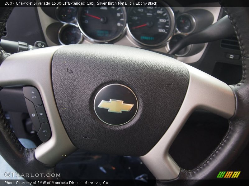 Silver Birch Metallic / Ebony Black 2007 Chevrolet Silverado 1500 LT Extended Cab