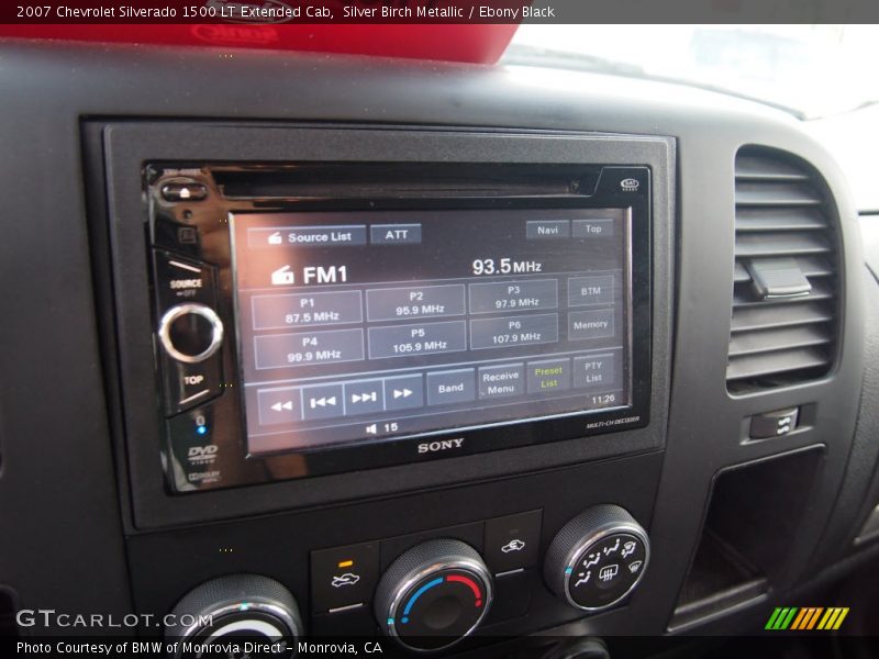 Silver Birch Metallic / Ebony Black 2007 Chevrolet Silverado 1500 LT Extended Cab