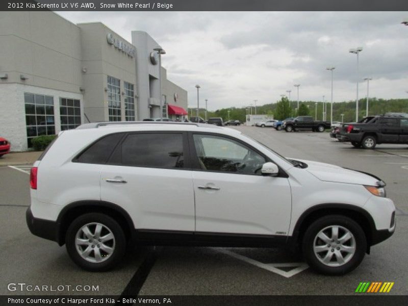 Snow White Pearl / Beige 2012 Kia Sorento LX V6 AWD
