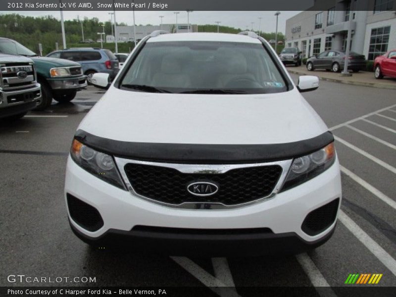 Snow White Pearl / Beige 2012 Kia Sorento LX V6 AWD