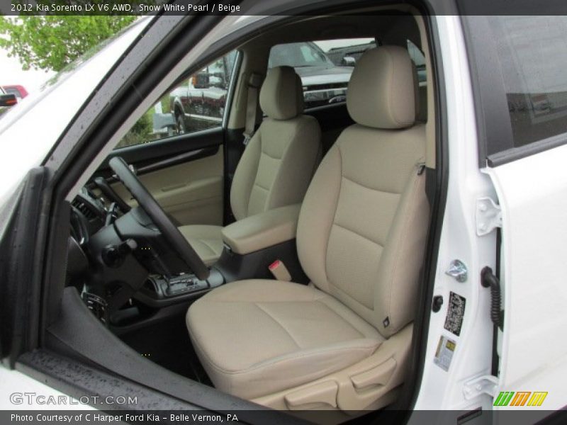 Snow White Pearl / Beige 2012 Kia Sorento LX V6 AWD