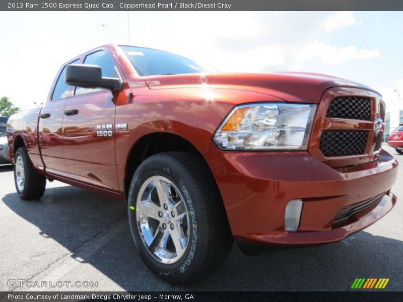 Copperhead Pearl / Black/Diesel Gray 2013 Ram 1500 Express Quad Cab