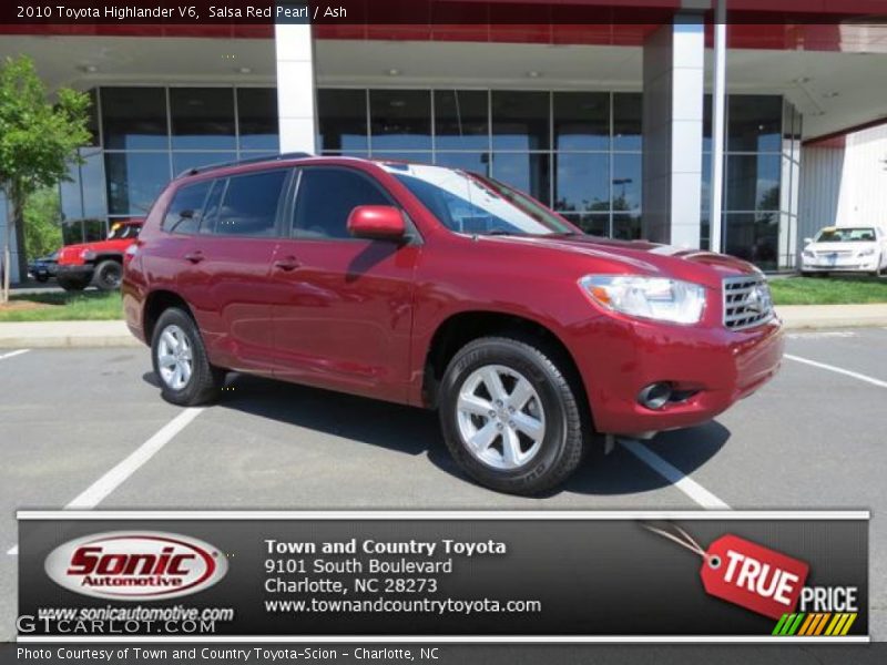 Salsa Red Pearl / Ash 2010 Toyota Highlander V6