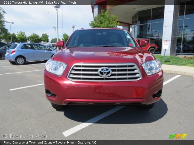 Salsa Red Pearl / Ash 2010 Toyota Highlander V6