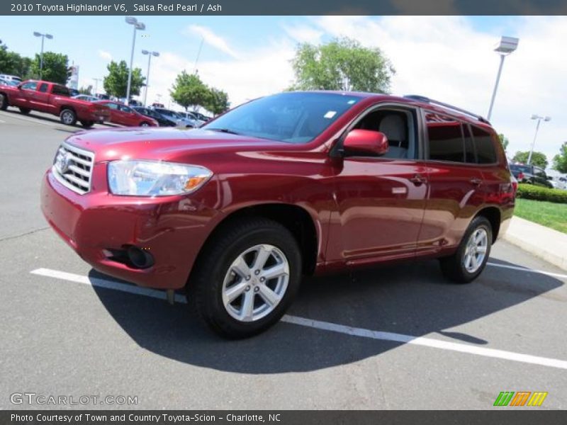 Salsa Red Pearl / Ash 2010 Toyota Highlander V6