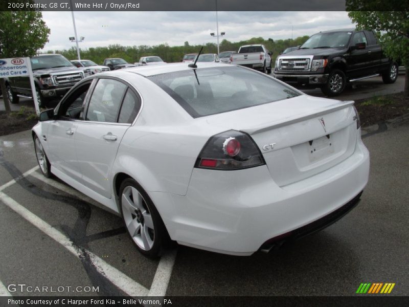 White Hot / Onyx/Red 2009 Pontiac G8 GT