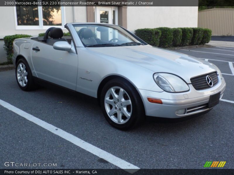 Brilliant Silver Metallic / Charcoal 2000 Mercedes-Benz SLK 230 Kompressor Roadster