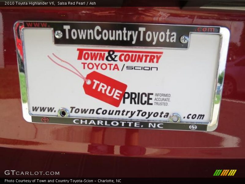 Salsa Red Pearl / Ash 2010 Toyota Highlander V6
